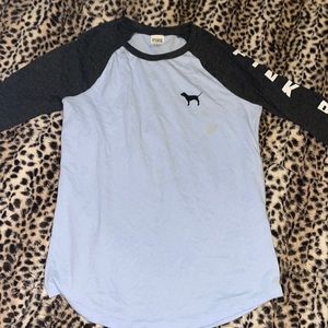 VS PINK baby blue long sleeve top